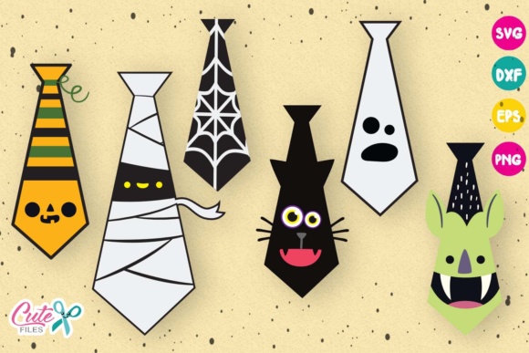 10 Halloween Themed Ties for Graphics and Crafts