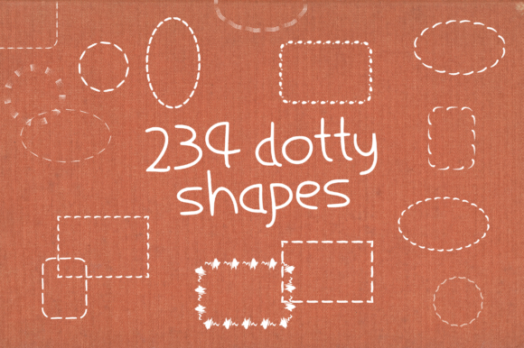 234 Textured Dotty Shapes: Graphics & Decorative Elements