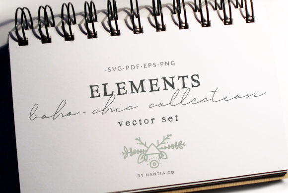 50 Boho-Chic Elements Vectors