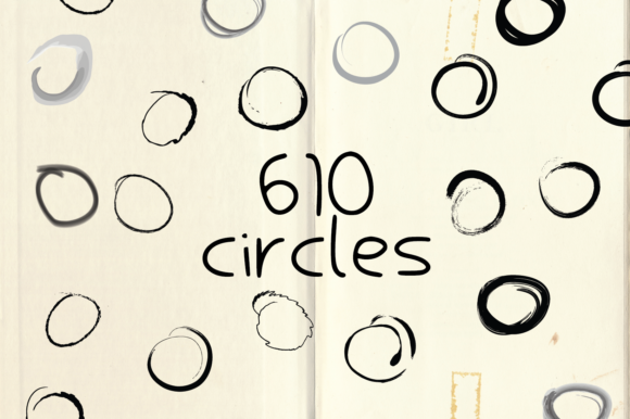 610 Circles Hand Drawn Graphic Highlight Elements