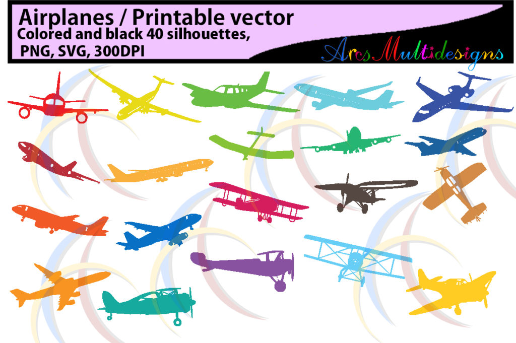 Airplane Silhouettes: Graphics for Creative Branding