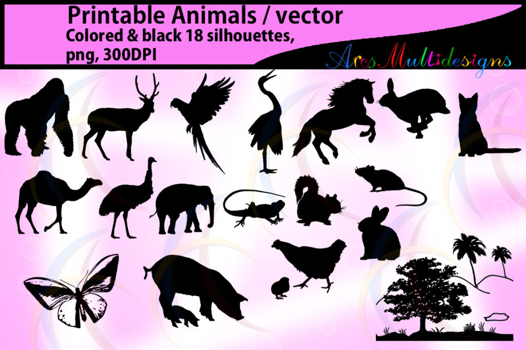 Animal Kingdom Silhouette: Graphics and Decorative Elements