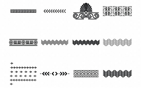 Aztec Decorative Borders: Graphics for Crafts & Content