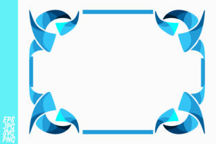 Blue Ornament Border Decorative Graphics