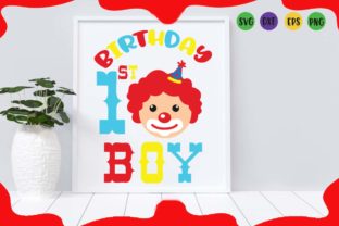 Clown 1st Birthday Boy Graphics & Crafts