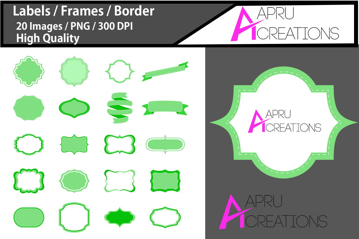 Digital Frames Clipart: Graphics for Decorative Elements