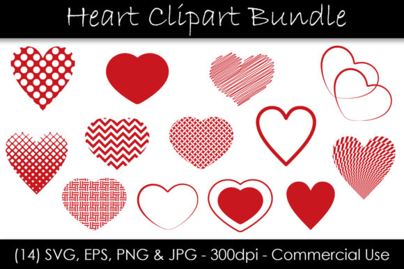 Heart Clip Art Bundle - Heart Shapes