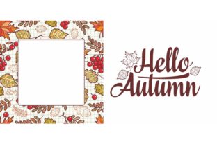 Hello Autumn Lettering Phrase Text Graphics