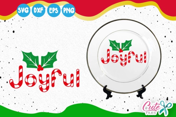 Joyful, Candy Cane, Holly Graphics