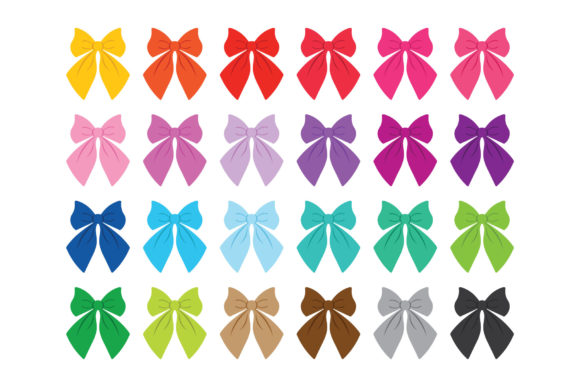 Ladies Bow Tie Clip Art: Graphics for Decorative Elements