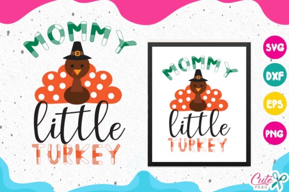 Mommy Little Turkey, Buffalo Plaid Svg Graphics