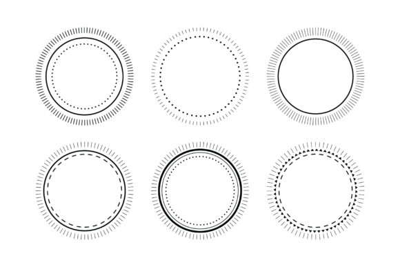 Notary Stamp Frame Set Clip Art: Graphics & Decorative Elements