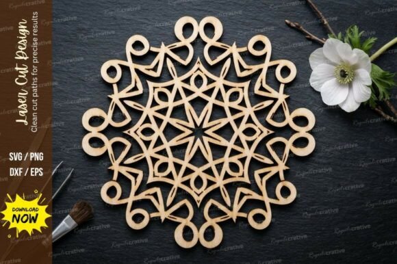 Petal Flower Laser Cut SVG for Freebies