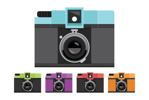 Retro Camera Clip Art Set