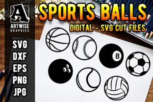 Set of Sports Balls Vector Graphics