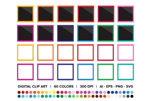 Square Instant Film Frame Clip Art