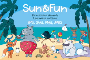 Sun and Fun: Summer Beach Doodles Set