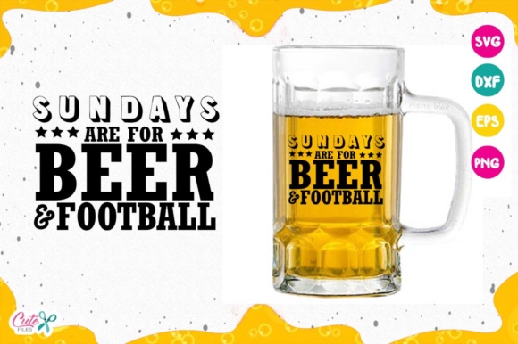 Sundays Are for Beer and Football Graphics