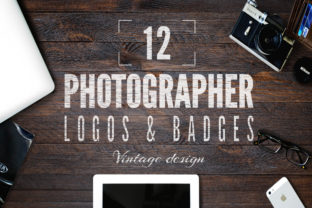 Vintage Photography Badges: Graphics & Logos for Editorial Design