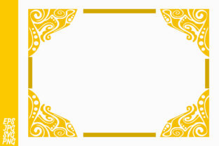 Yellow Ornament Border Decorative Graphics